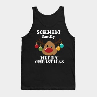 Family Christmas - Merry Christmas SCHMIDT family, Family Christmas Reindeer T-shirt, Pjama T-shirt Tank Top